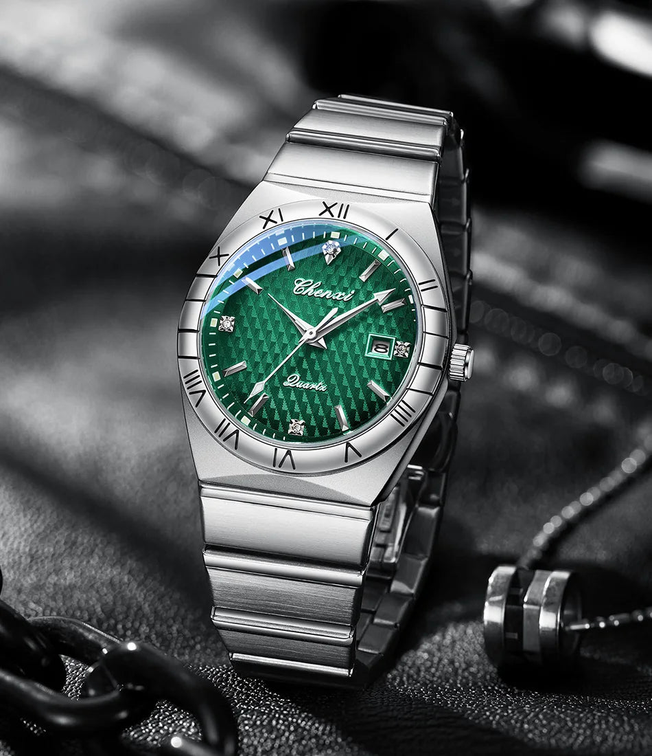 Top Brand Luxury Watches For Men Fashion Luminous Calendar Men's Watch CHENXI Waterproof Stainless Steel Quartz Wristwatch New
