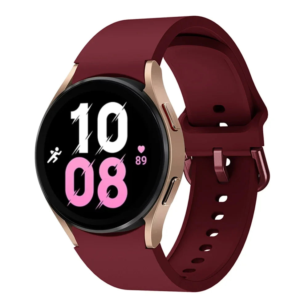 20mm Silicone Strap for Samsung Galaxy Watch 7 6 5 40mm 44mm 5 Pro 45mm Bracelet for Watch 4 6 Classic 46mm 42mm 43mm 47mm Band
