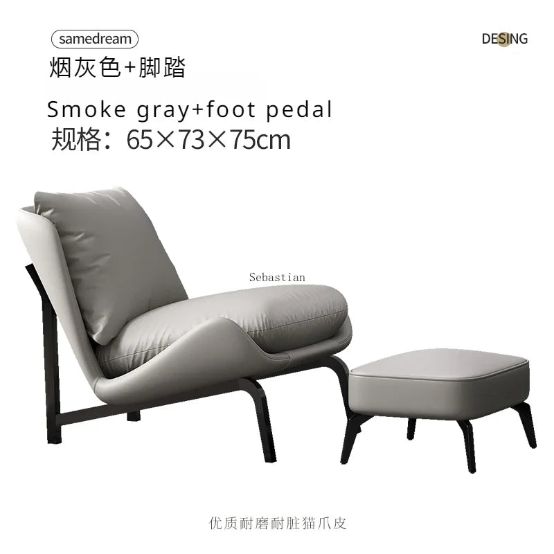 Simple Single Sofa Chair, Balcony Chair, Leisure Chair, Lounge Chairs, Can Sit or Lie, Bedroom, Living Room, Lazy Sofa Chairs