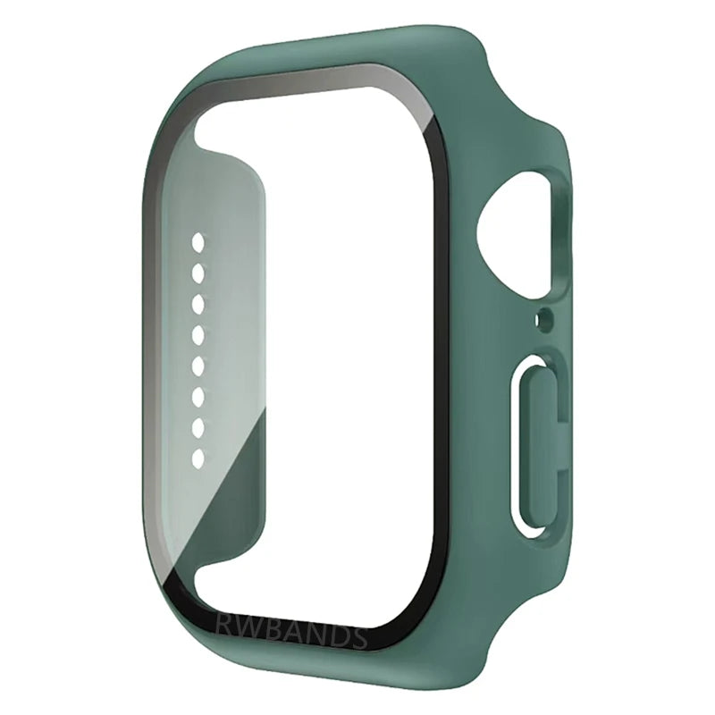 Glass+Cover For Apple Watch 46mm 44mm 40mm 49mm 41mm 45mm 42mm Accessorie Screen Protector iwatch series Ultra 11 10 9 SE 8 7 6