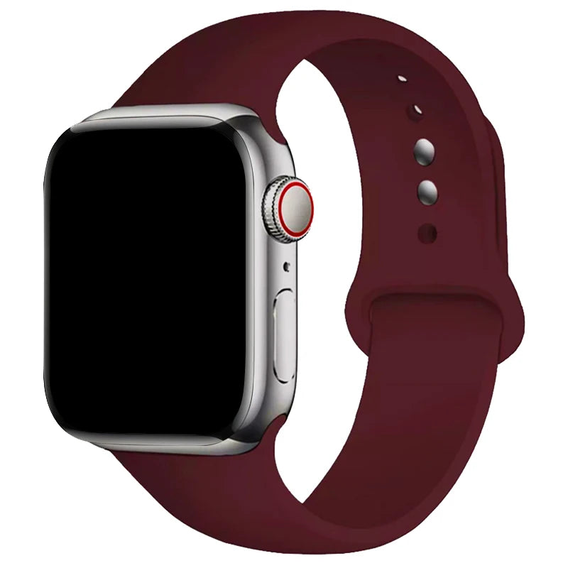 Sports Silicone Strap For Apple Watch Band Ultra 49mm 46mm 45mm 44mm 42mm 41mm 40mm Watchband for iWatch 11 10 9 8 7 6 5 4 SE