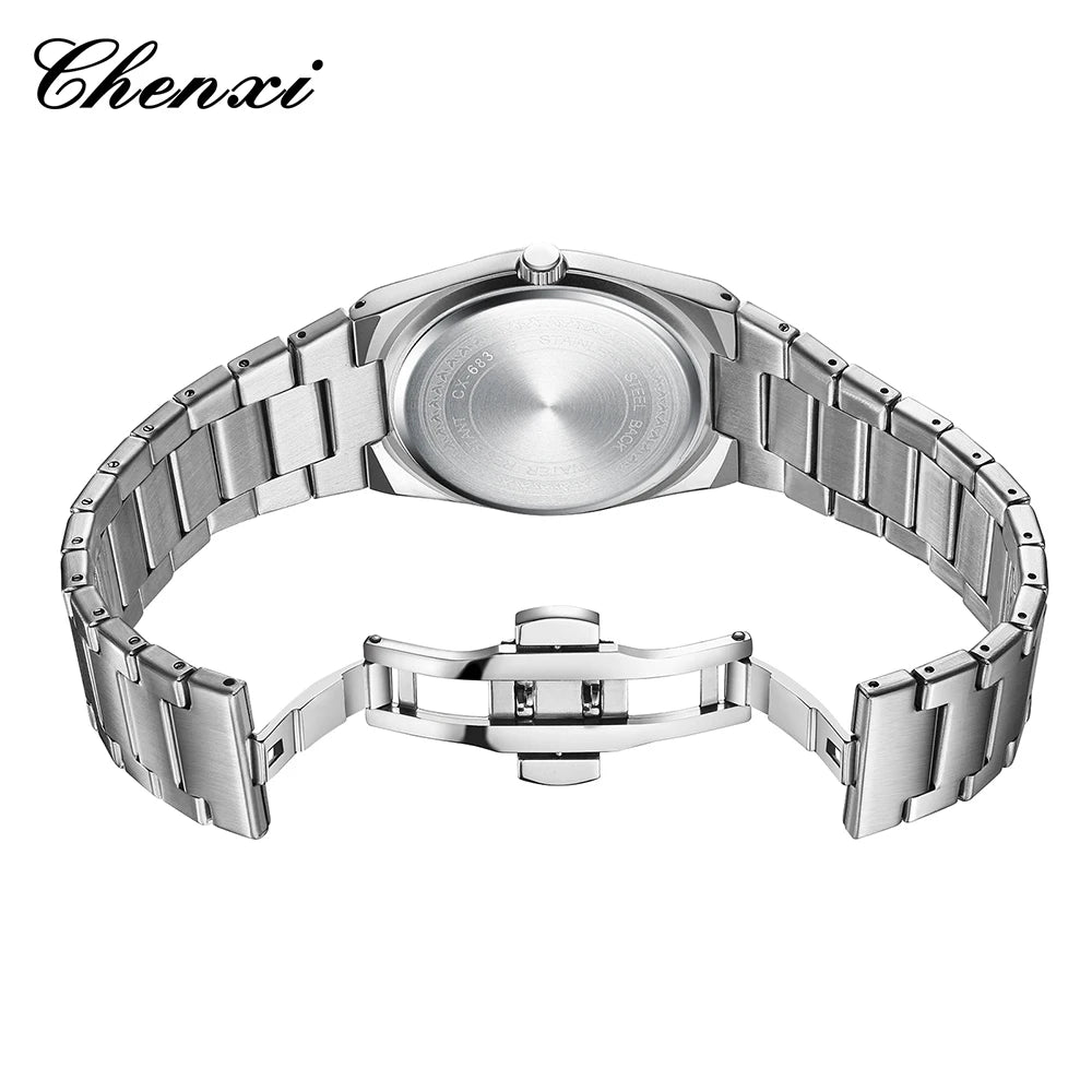 CHENXI Eastern Arabic Numerals Men's Wristwatch Business Casual Luminous Watches for Men Calendar Waterproof Quartz Man Watch