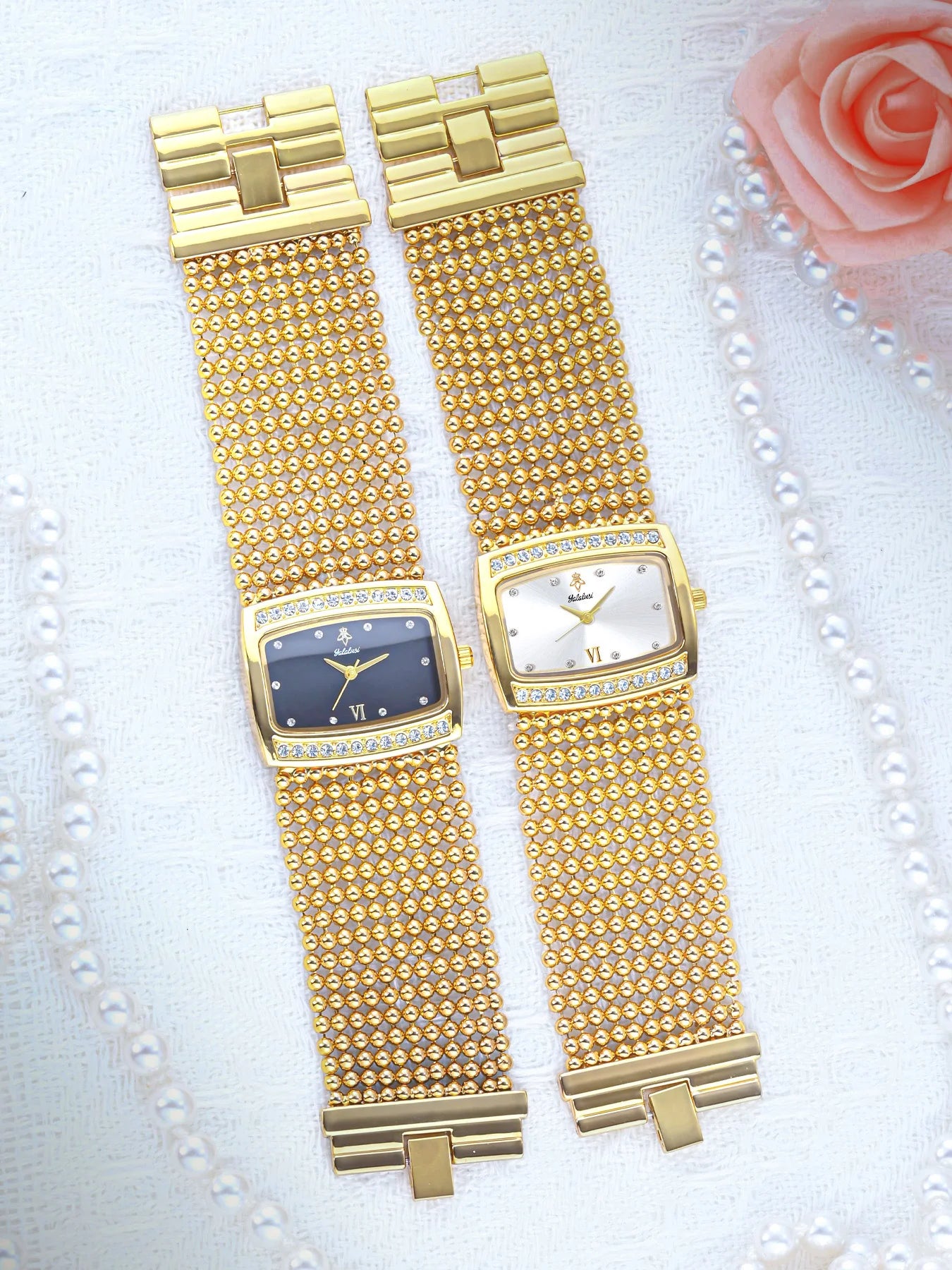 YaLaLuWomen's Watch Brand: Light Luxury Elegant Diamond-Set Square Watch with Water-Resistant Quartz Movement reloj mujer LX1073