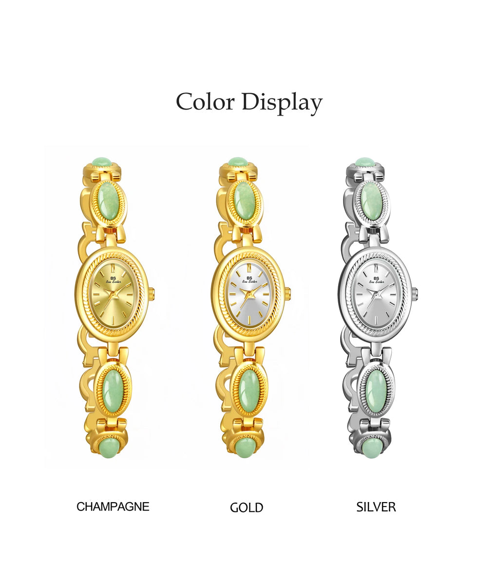 High-end Luxury Ladies Watches Elegant Green Jewelry Jade Quartz Bracelet Wristwatch gifts for women 2025 Fashion dress Watch