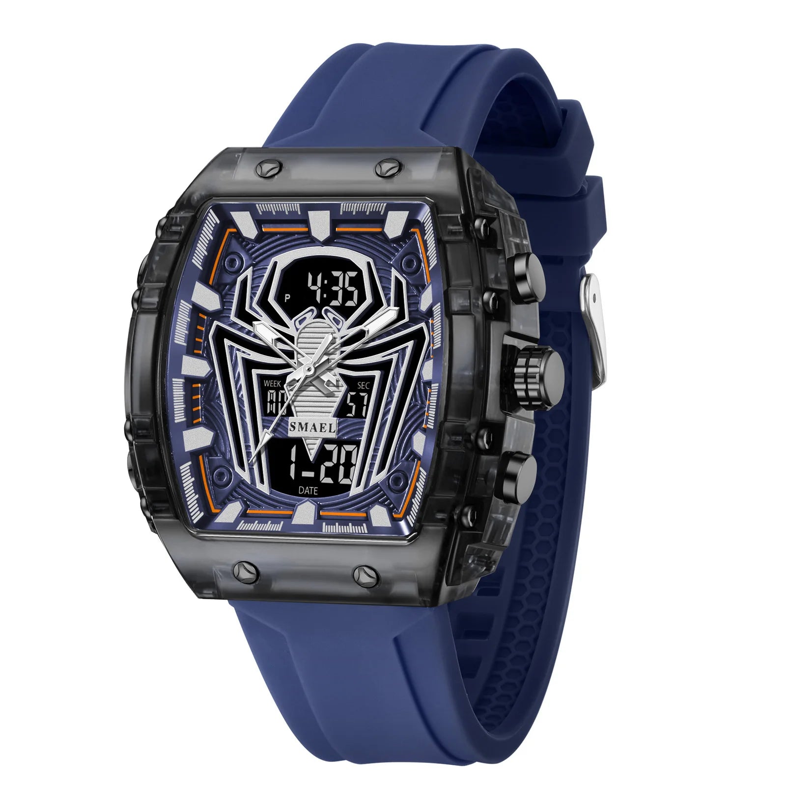 2025 Fashion Men Watches Rectangle Sport Watches Digital 8116 Dual Time Watches 50m Waterproof Electronic Men's Wrist Watches