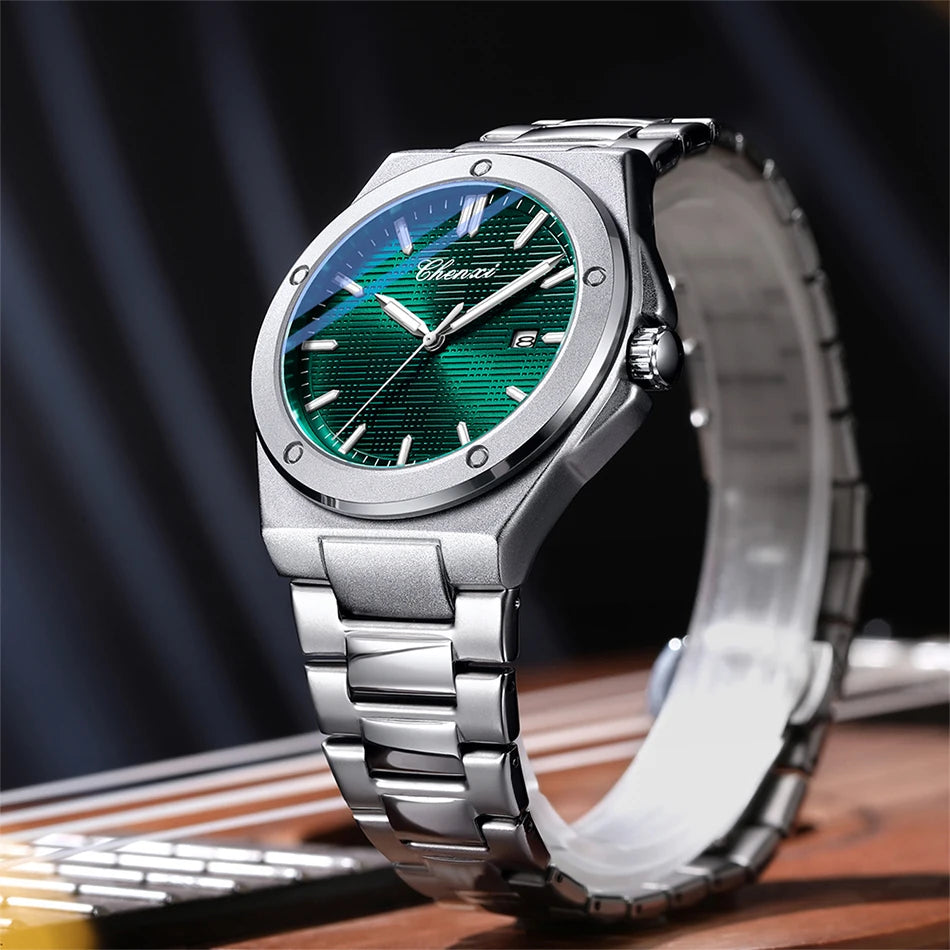 CHENXI New in Men's Watches Classic Fashion Quartz Wristwatches Simple Luminous Date Calendar Display Water-Resistant Man Watch