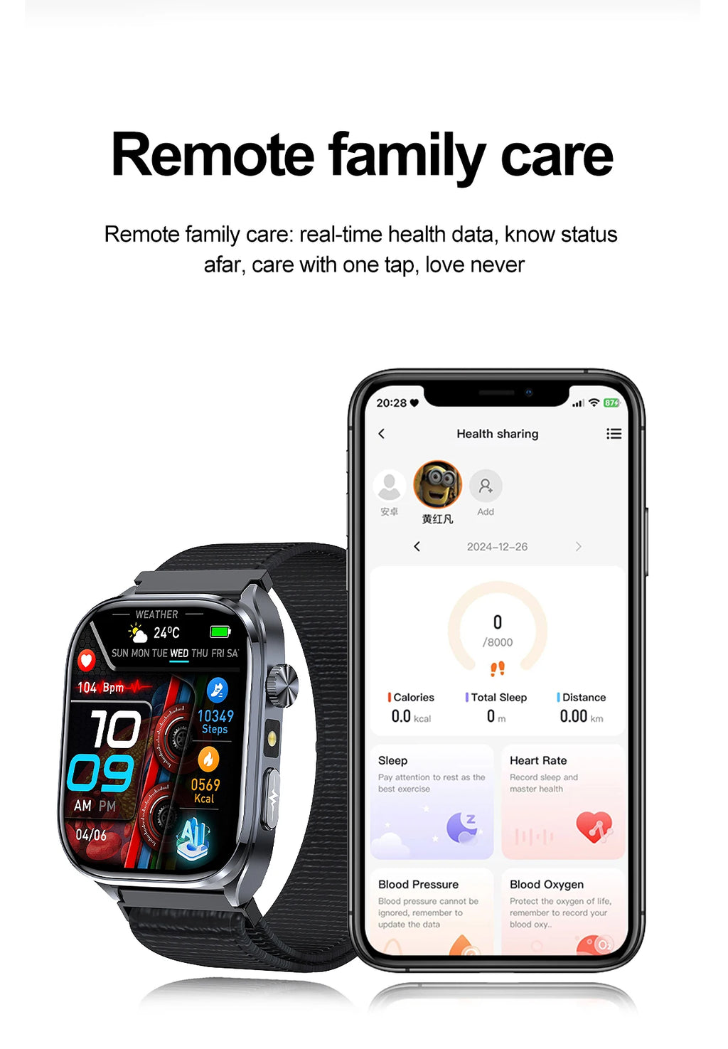 2026 New AI Health Care Accurate detection ECG SmartWatch Blood Pressure lipids Uric Acid Analysis Bluetooth Call Smart Watches