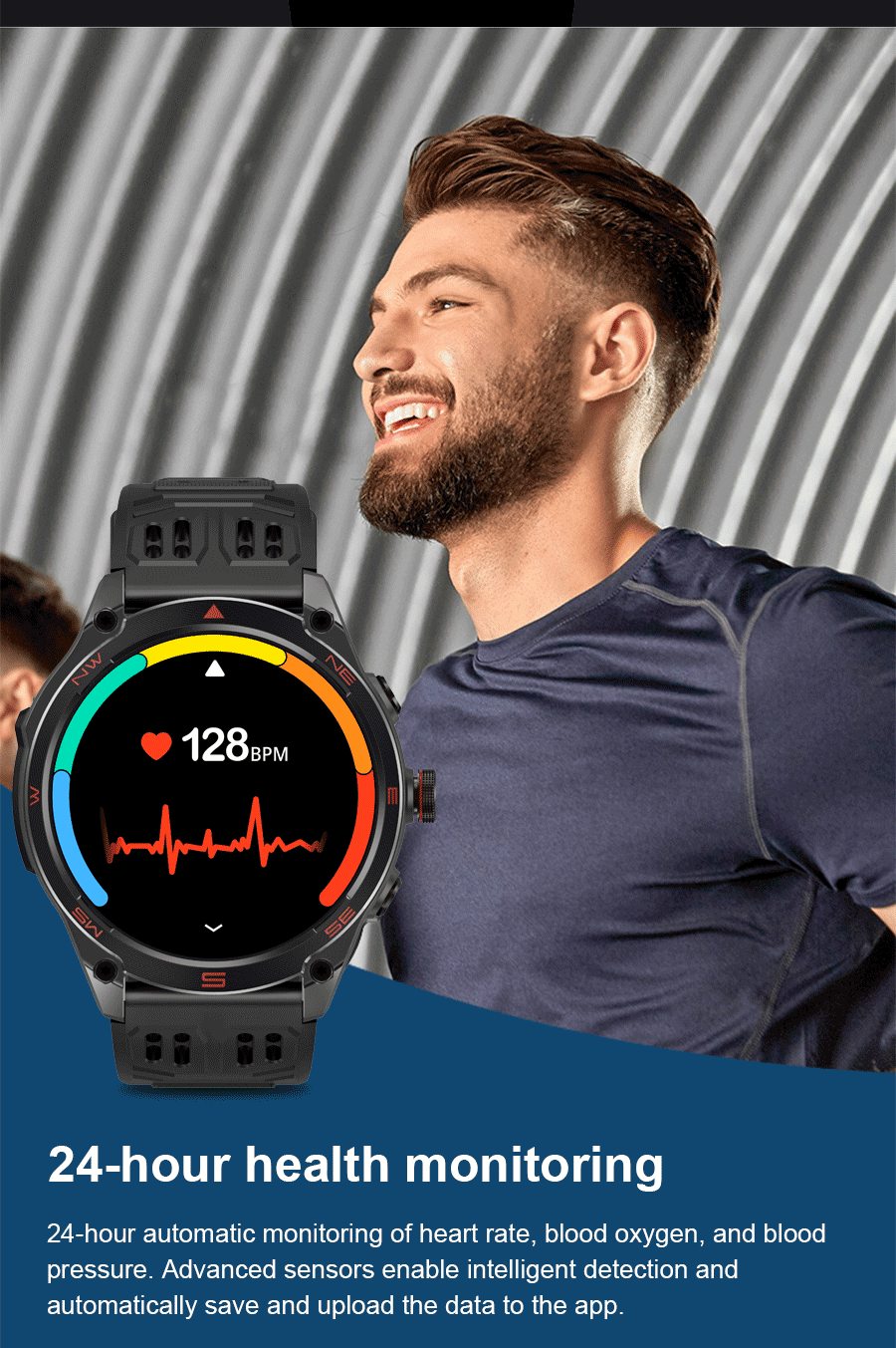 2026New Military Grade 1000mAh Battery GPS Smart Watch 10ATM Waterproof Compass Altimeter Call AMOLED Men Swim Sports Smartwatch