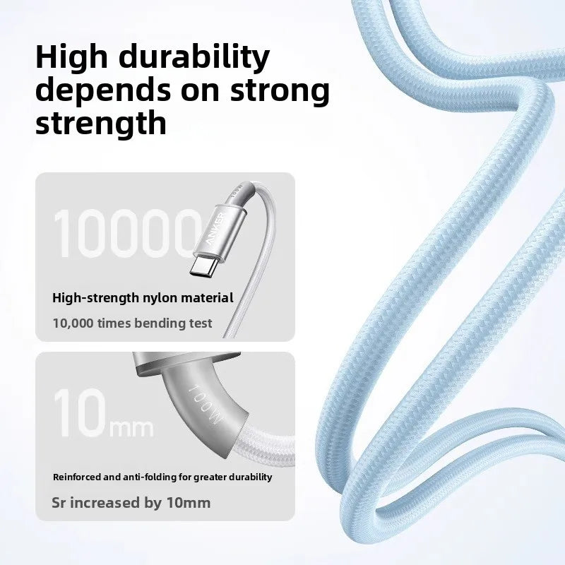 Anker USB-C to USB-C Charging Cable 100W Fast Charge PD Data Cable Type C Charger Cord for Samsung Xiaomi MacBook Tablet