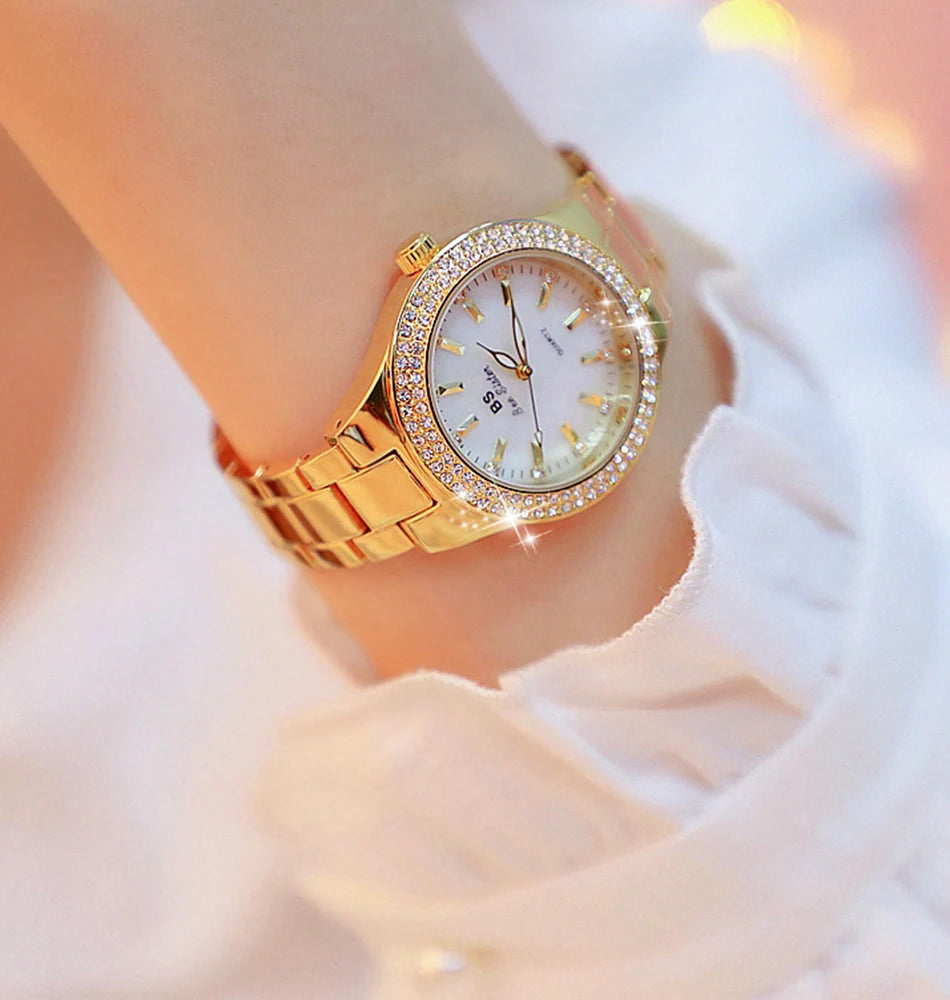 Original Brand Women's Watches Fashion Diamond Quartz Watch Luxury Classic Stainless Steel Bracelet Wristwatch Famale Hot Sale