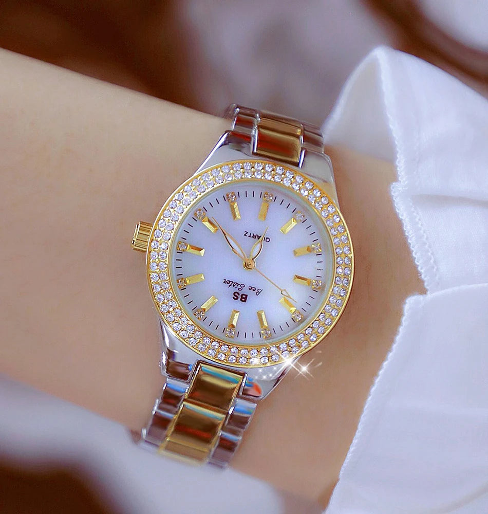 Original Brand Women's Watches Fashion Diamond Quartz Watch Luxury Classic Stainless Steel Bracelet Wristwatch Famale Hot Sale