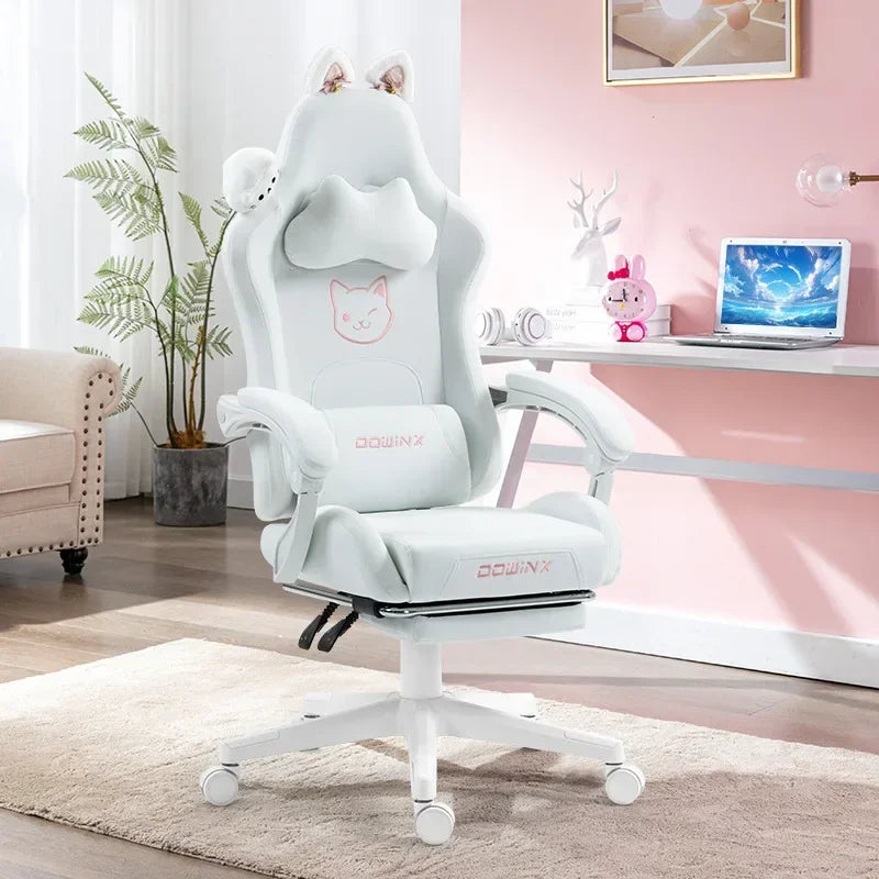 AOLIVIYA Comfortable Ergonomic Home Gaming Desk Chair For Women Student Bedroom Study Computer Backrest With A318756