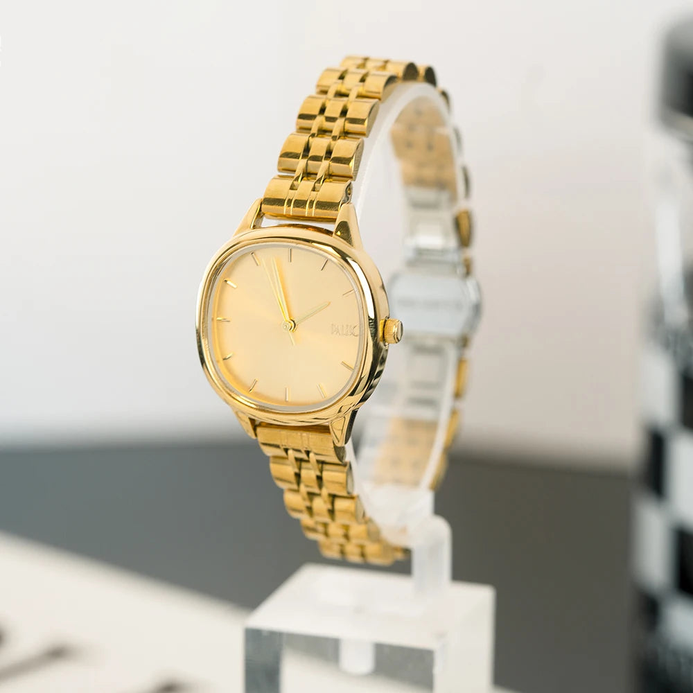 New Fashion Watch for Women Simple Japanese Quartz Wristwatches Ladies Small Gold Watch Elegant Stainless Steel Silver Clock