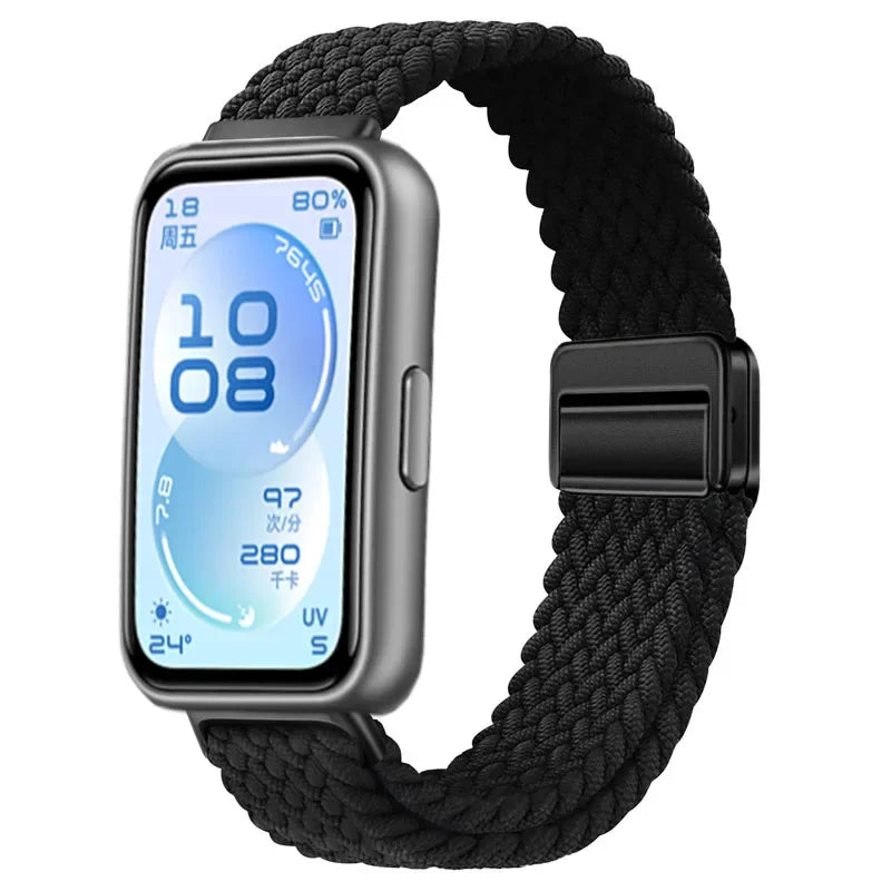Official Nylon Loop Strap For Huawei Band 11/11 Pro Fashion Magnetic Buckle Braided Wristband For Huawei Band 8/9/10 Accessories