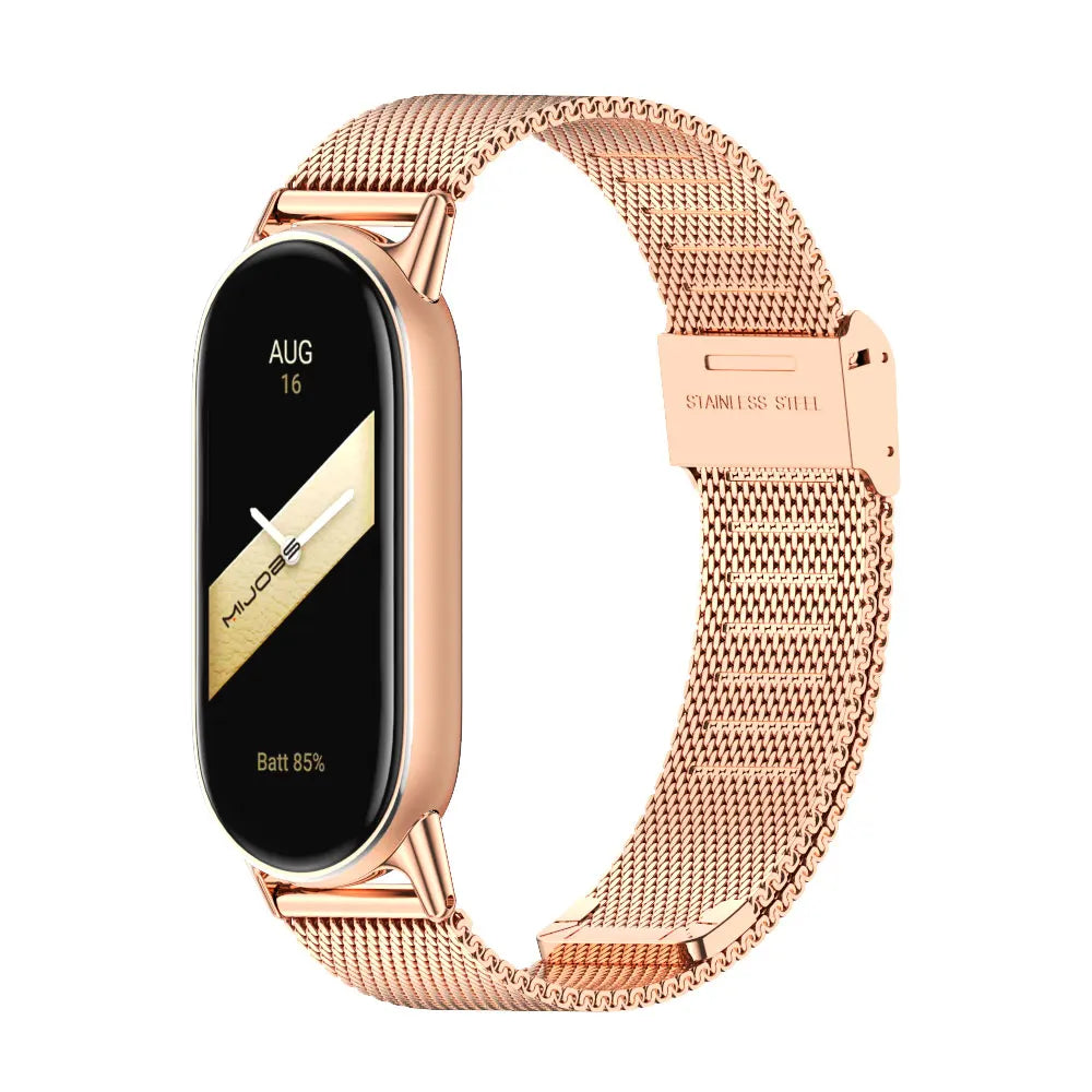 Strap for Mi Band 10 9 8 Wristband For Mi Band 9 Bracelet for Mi Band 10 Stainless Steel Watch Band for Mi Band 8 Metal Straps