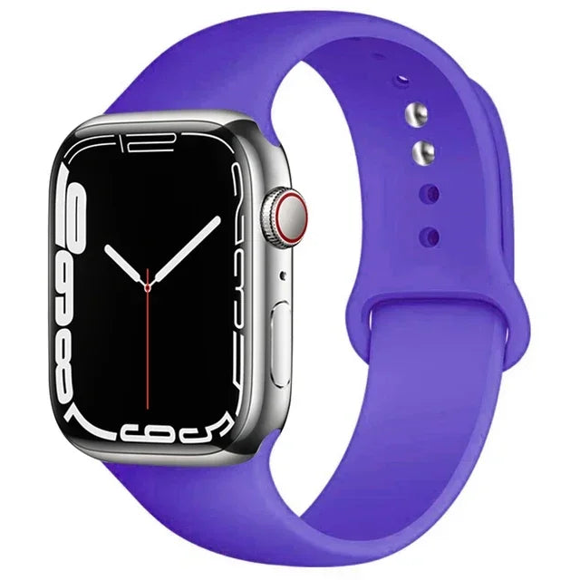 Silicone Band For Apple Watch strap 46mm 44mm 45mm 40mm 41mm 42-38mm 49mm sport bracelet iwatch series 11 10 9 8 7 6 5 SE Ultra3