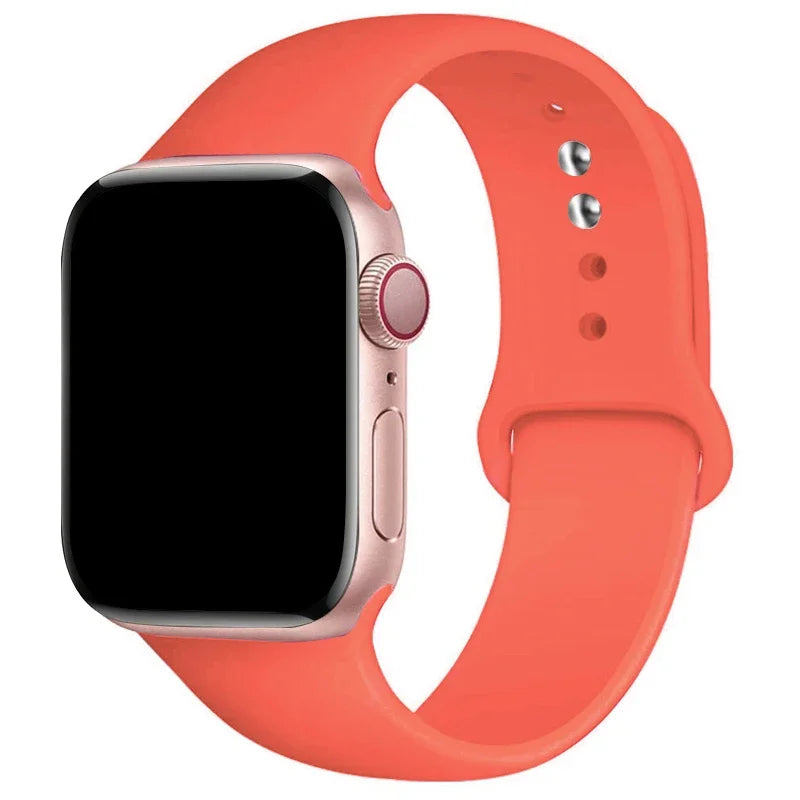 Sports Silicone Strap For Apple Watch Band Ultra 49mm 46mm 45mm 44mm 42mm 41mm 40mm Watchband for iWatch 11 10 9 8 7 6 5 4 SE