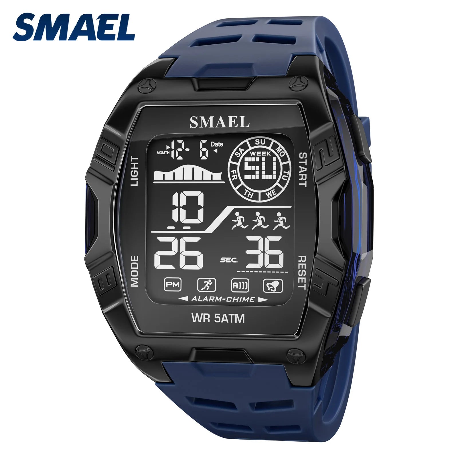 Military Watches Smael relojMen Watch 2025 New 50M Waterproof  Stopwatch Alarm LED Light Digital Watches 8130 Men's Sports Watch