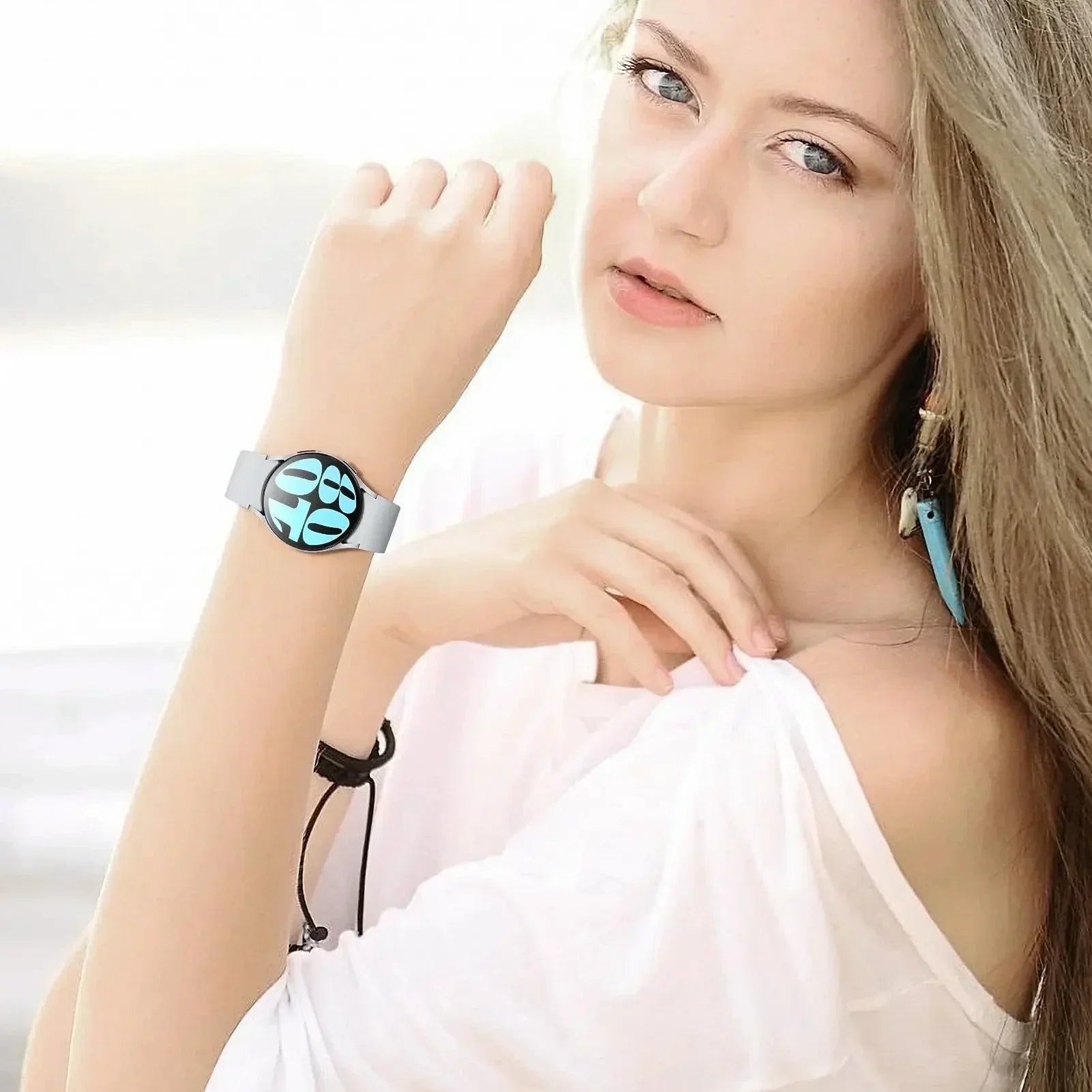 New Official Silicone Strap For Samsung Galaxy Watch 6 4 Classic 47mm 46mm 43/42mm Watchband Galaxy Watch 7 6 5 4 40mm 44mm Belt