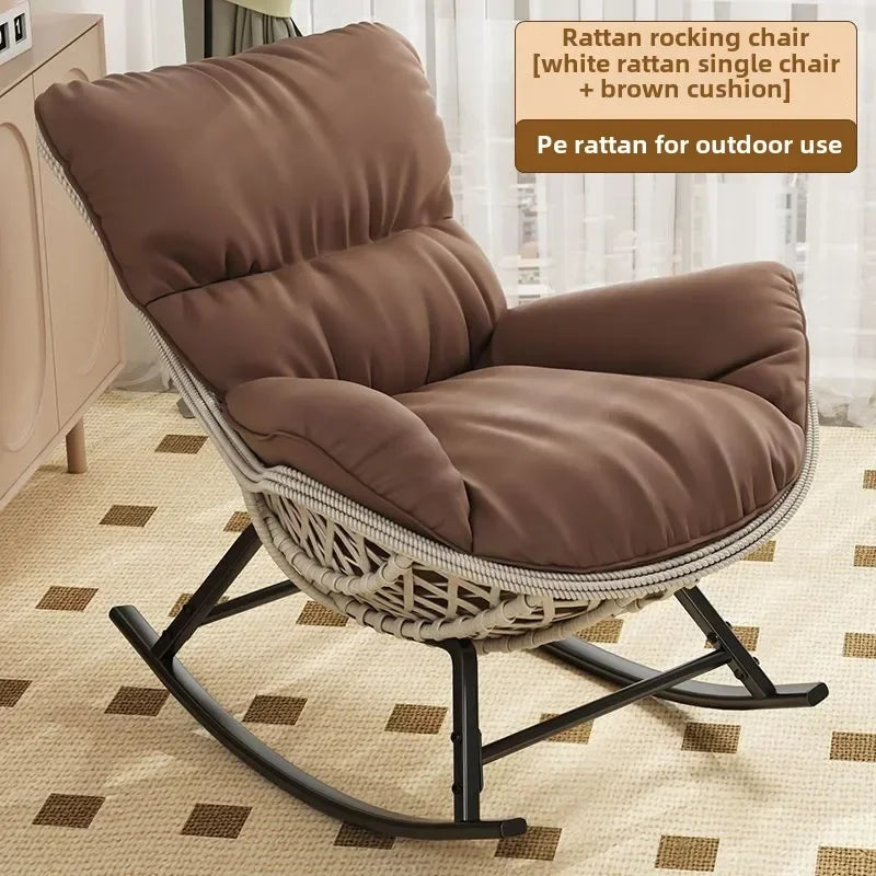 Swinging Lounge Chair,home Balcony,lounge Chair, Anti Vine Woven Lobster Chair, Single Living Room, Adult Outdoor,rocking Chairs