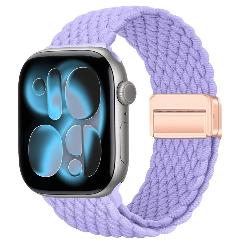 Nylon Loop Strap for Apple Watch 11 10 9 8 7 46mm 42mm 45mm 41mm Ultra 3 2 1 49mm Magnetic Braided  IWatch 6 5 4 SE3 Accessories