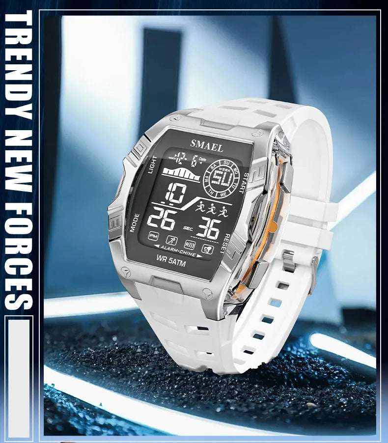 Military Watches Smael relojMen Watch 2025 New 50M Waterproof  Stopwatch Alarm LED Light Digital Watches 8130 Men's Sports Watch
