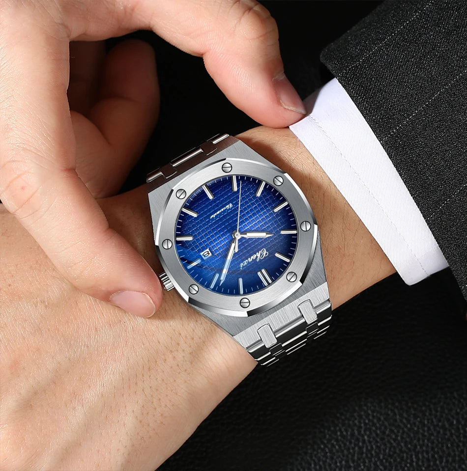 CHENXI NEW Men's Watches Fashion Casual Luminous Date Quartz Watch Male Clock Gifts 42mm Dial Gold Wristwatch Waterproof