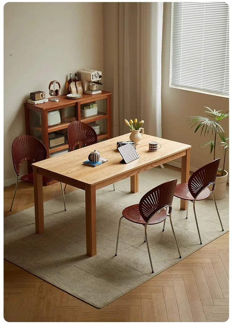 Retro Mid Century Solid Wood Shell Chair Simple Backrest Dining Tea Chair Luxury Home Furniture