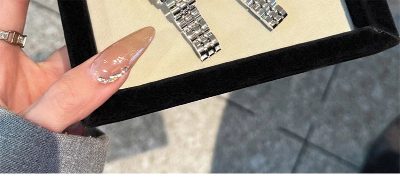GEDI Watches for Woman Rectangular Steel Bracelet Women's Silver Watches Quartz Vintage Watch Waterproof Fashionable Wristwatch