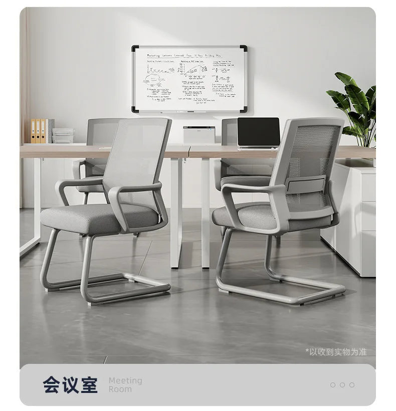 AOLIVIYA Modern Ergonomic Office Chair Comfortable With Home Computer Backrest Long Sitting Study Bow Shaped Seat For Desk Light