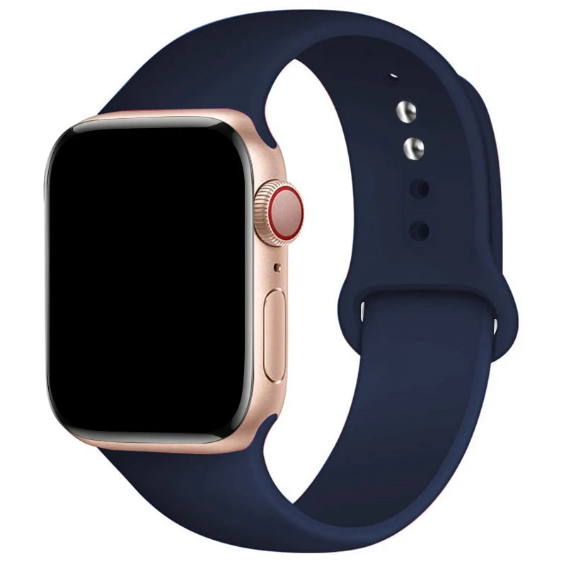 Sports Silicone Strap For Apple Watch Band Ultra 49mm 46mm 45mm 44mm 42mm 41mm 40mm Watchband for iWatch 11 10 9 8 7 6 5 4 SE