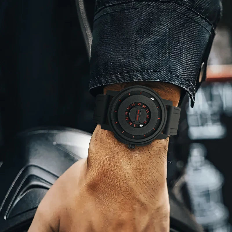 DANIEL GORMAN Fashion Silicone Watch For Men Outdoor Sports Waterproof Scrolling Pointer Magnetic Force Men's Quartz Wristwatch