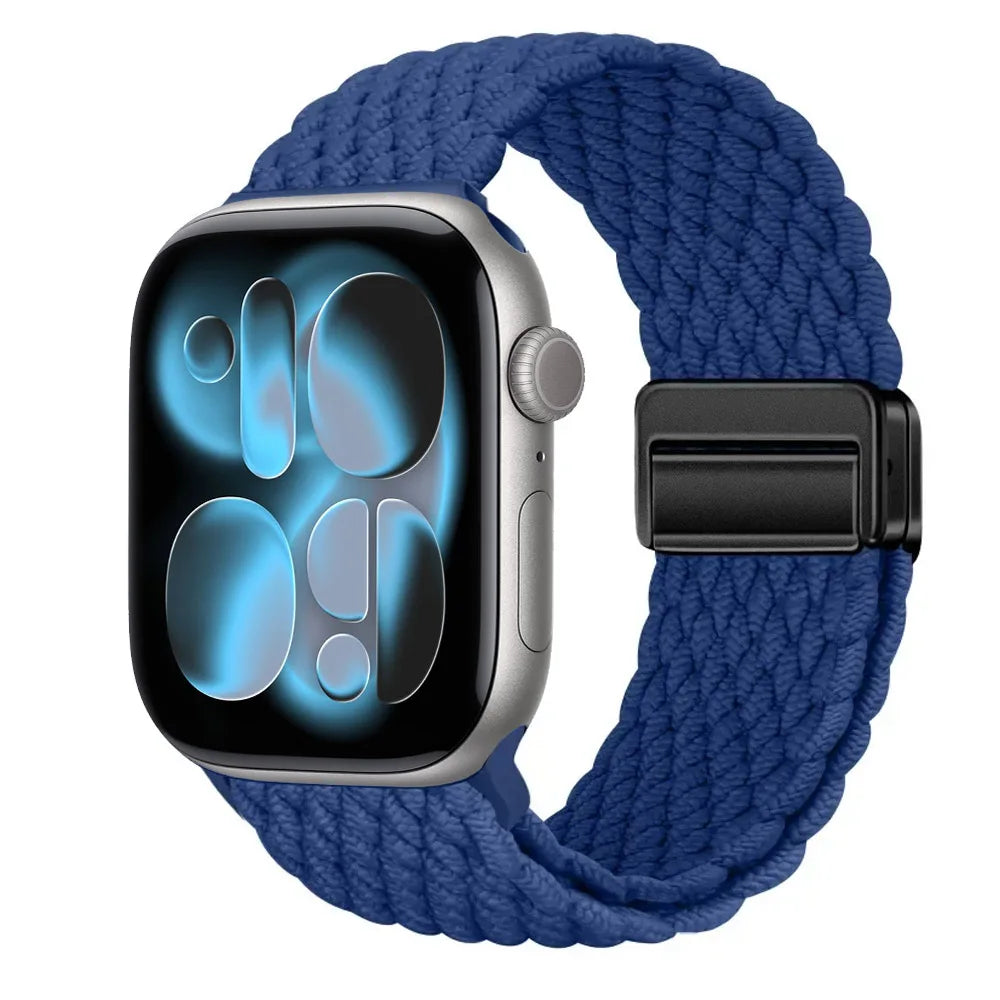 Nylon Loop Strap for Apple Watch 11 10 9 8 7 46mm 42mm 45mm 41mm Ultra 3 2 1 49mm Magnetic Braided  IWatch 6 5 4 SE3 Accessories