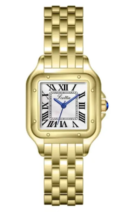 New Women'S Luxury Square WatchUltra-Thin Ladies' Watch With Steel Band High-End Selected Timepiece, Elegant Women'S Wristwatch.