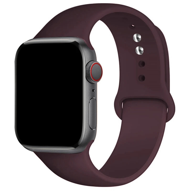 Sports Silicone Strap For Apple Watch Band Ultra 49mm 46mm 45mm 44mm 42mm 41mm 40mm Watchband for iWatch 11 10 9 8 7 6 5 4 SE