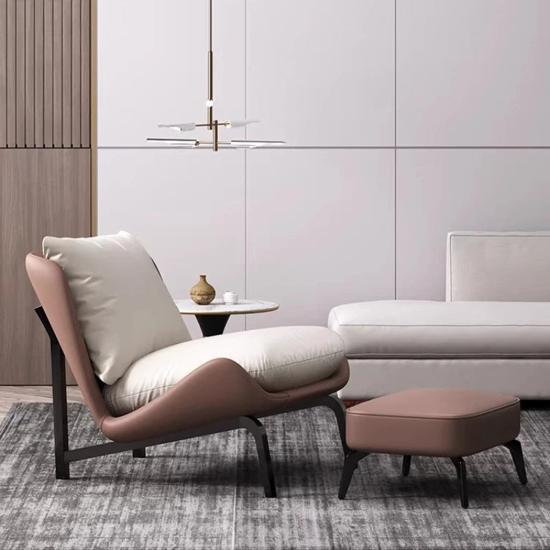 Simple Single Sofa Chair, Balcony Chair, Leisure Chair, Lounge Chairs, Can Sit or Lie, Bedroom, Living Room, Lazy Sofa Chairs