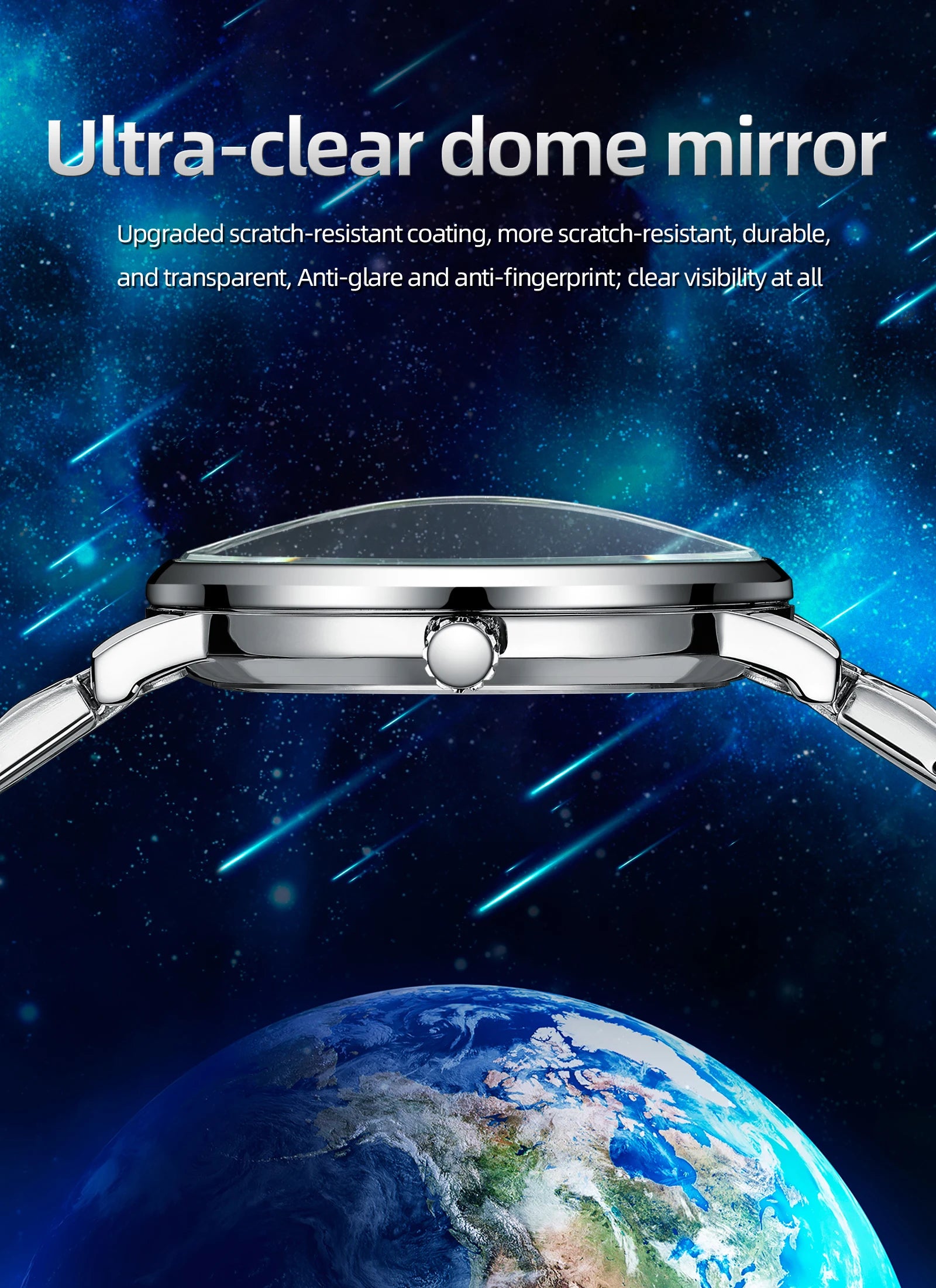 CHENXI Top Brand Fashion Men's Watch Convex Mirror Waterproof Night Light Date Calendar Stainless Steel Strap Quartz Watches NEW