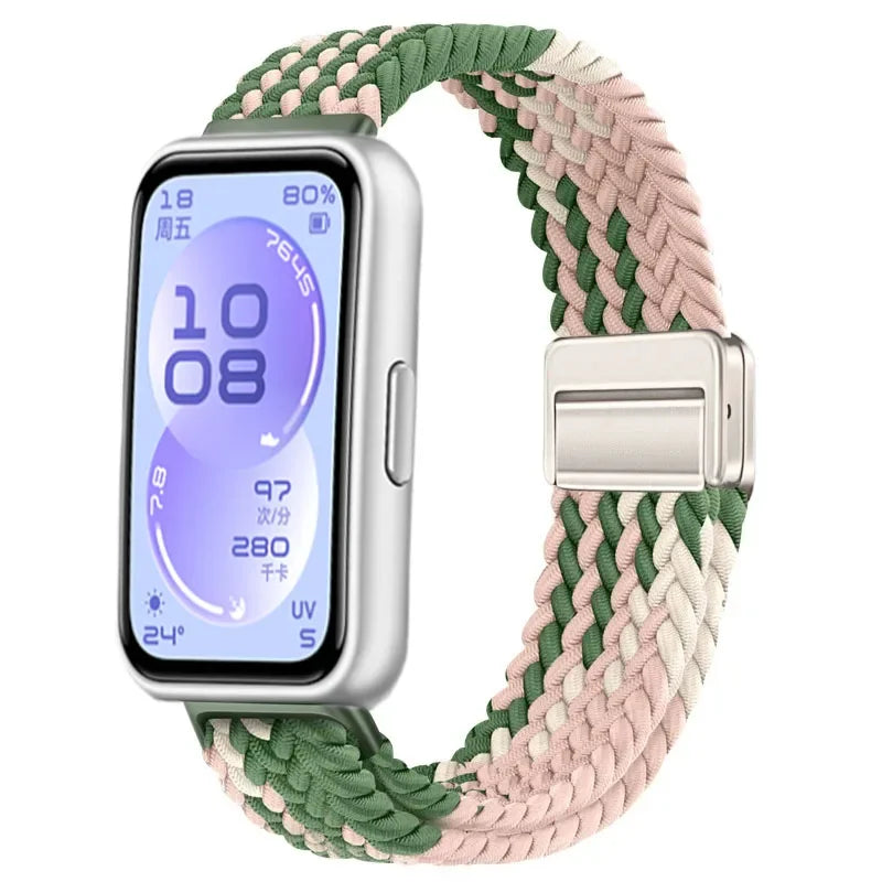 Official Nylon Loop Strap For Huawei Band 11/11 Pro Fashion Magnetic Buckle Braided Wristband For Huawei Band 8/9/10 Accessories