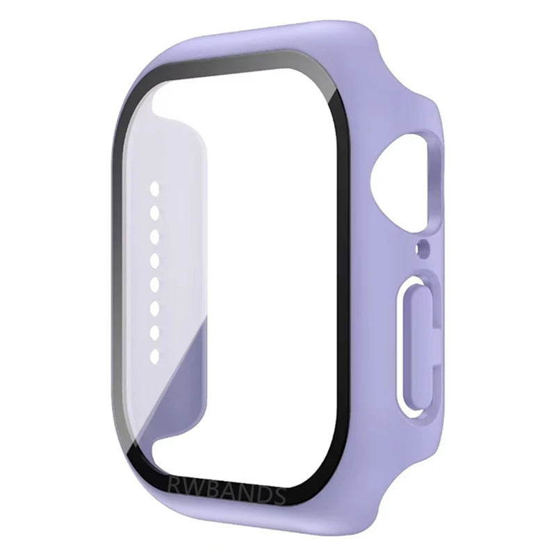 Glass+Cover For Apple Watch 46mm 44mm 40mm 49mm 41mm 45mm 42mm Accessorie Screen Protector iwatch series Ultra 11 10 9 SE 8 7 6