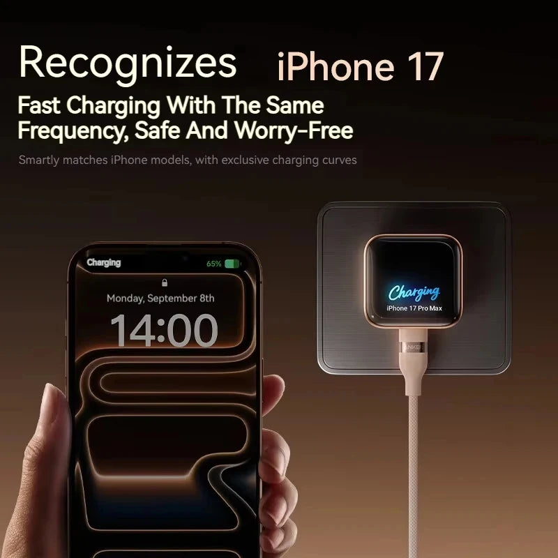 Original Choice A121D Anker Nano Smart 45W Type C Charger Fast Charging Foldable Plug USB C Charger Block Screen Display