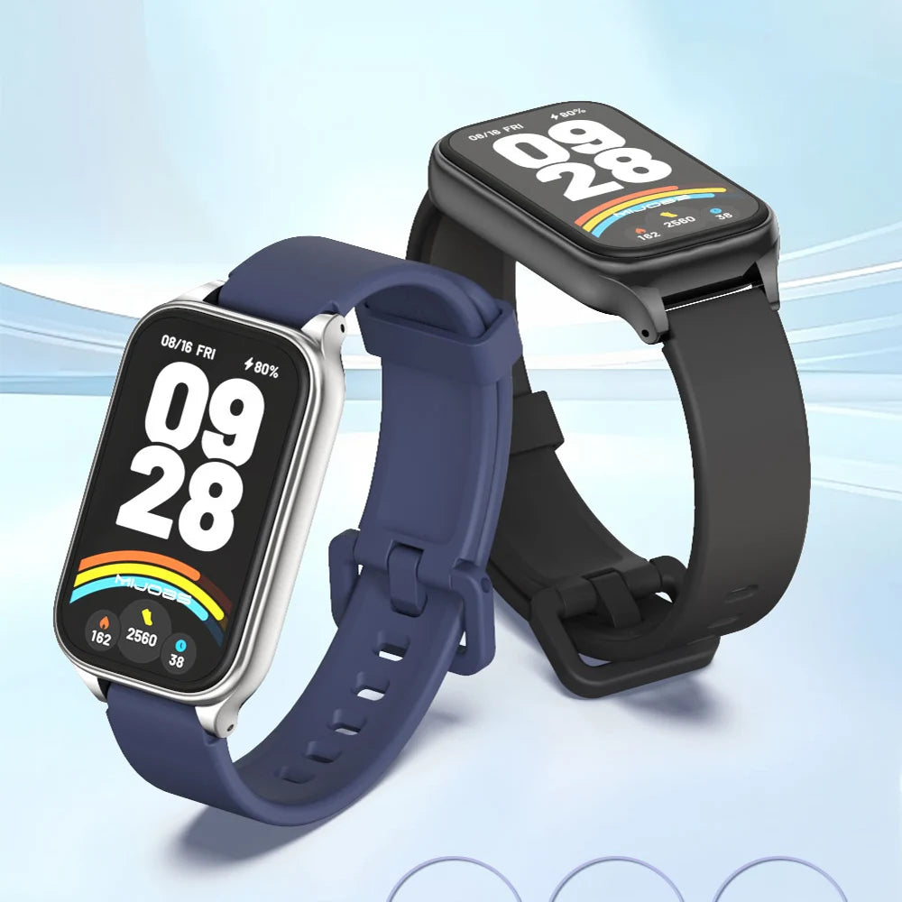 Strap For Mi Band 9 Active Watchband for Mi Band 8 Active 9 Active Silicone Wristband for Mi Band 9 Active Smartband Accessories