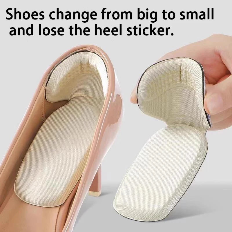 NewT-Shape Foam Heel Stickers Heel Protectors High Heel Insoles Flat Heel Insoles Shoe Adjusters Women's Half Insoles 2pcs/4pcs