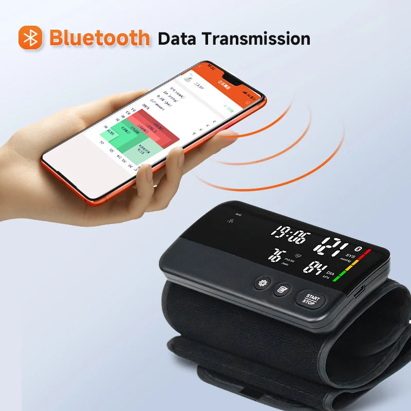 Bluetooth blood pressure meter,large screen display,2 sets of data storage,Intelligent portable upper arm blood pressure monitor