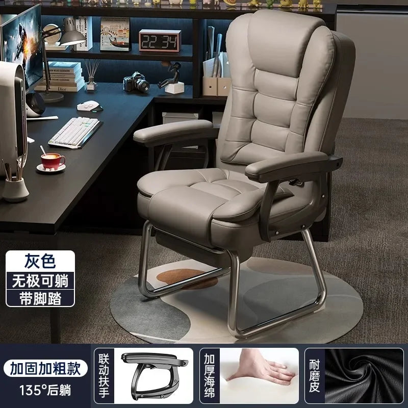 AOLIVIYA Computer Chair, Home Office Seat with Backrest, Reclining Comfortable Boss Chair for Conference Room Dormitory B638527