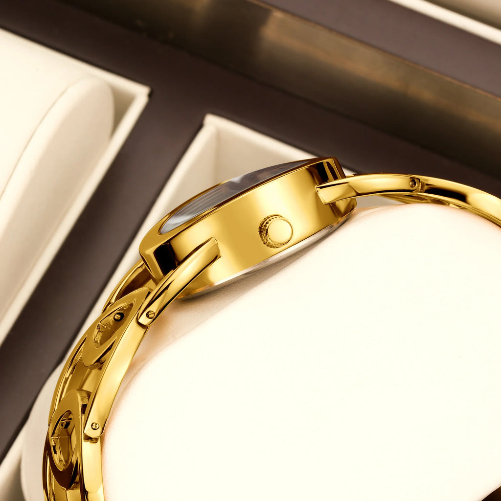 Women's Fashion Bracelet Watch: A Luxurious, Elegant, Water-Resistant Quartz Timepiece – The Perfect Gift  reloj mujer montre