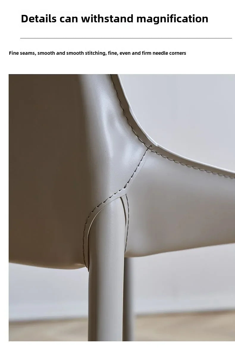 Leather Meeting Sedentary Dining Chair Luxury Backrest Comfortable Simple Dining Chair Hotel Restaurant Cadeiras Home Furniture