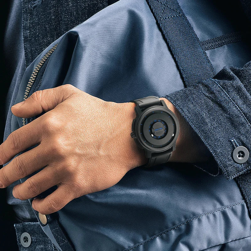 DANIEL GORMAN Fashion Silicone Watch For Men Outdoor Sports Waterproof Scrolling Pointer Magnetic Force Men's Quartz Wristwatch
