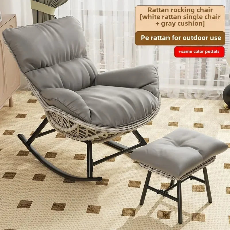 Swinging Lounge Chair,home Balcony,lounge Chair, Anti Vine Woven Lobster Chair, Single Living Room, Adult Outdoor,rocking Chairs