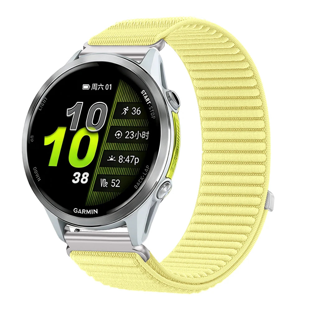 18mm 20mm 22mm Nylon Strap for Garmin Forerunner 970 965 955 570 165 265S/Active 6/5 Breathable Bracelet for Garmin Venu 4/3/3S