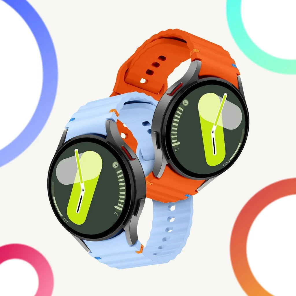 New Official Silicone Strap For Samsung Galaxy Watch 6 4 Classic 47mm 46mm 43/42mm Watchband Galaxy Watch 7 6 5 4 40mm 44mm Belt